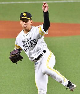 ソフトバンク対楽天　ソフトバンク先発の前田悠伍(撮影･岩下翔太)