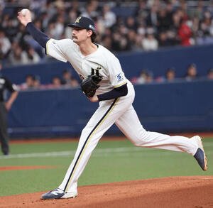 オリックス対ロッテ　オリックス先発の｢チビチャン｣ショーン･ジェリー(撮影･西尾就之)