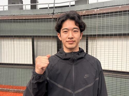米球界挑戦を表明した宮内(撮影･平山連)