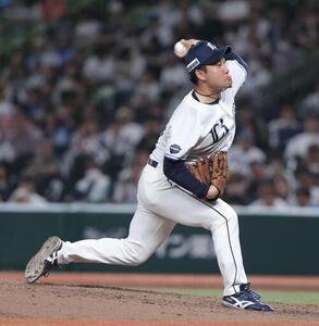 西武対楽天　9回、最後を締めた西武岩城颯空(撮影･河田真司)