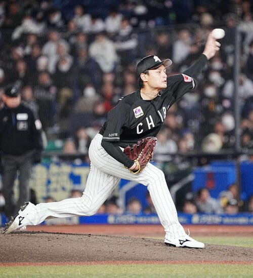 ロッテ毛利海大(2026年4月撮影)
