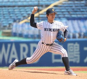 立大対早大　先発した立大･道本想