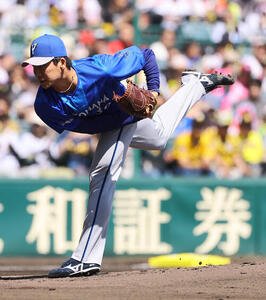 阪神対DeNA DeNA先発の篠木健太郎(撮影･上田博志)