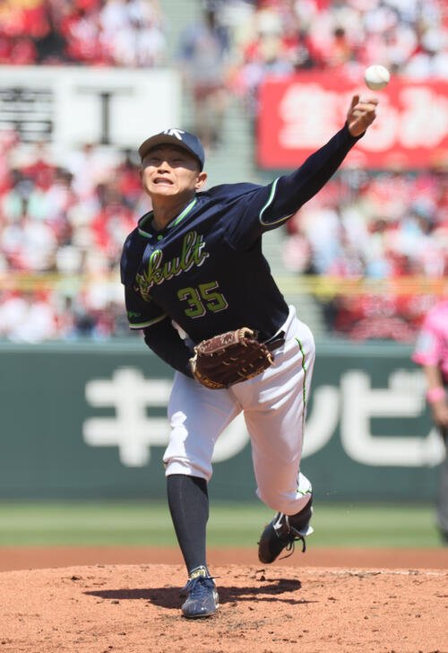 広島対ヤクルト　ヤクルト先発の石原勇輝(撮影･加藤孝規)