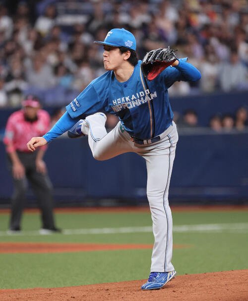 オリックス対日本ハム　日本ハム先発の北山亘基(撮影･宮崎幸一)