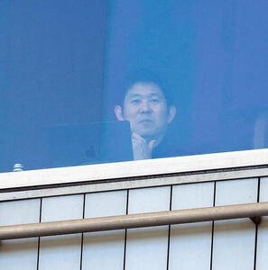 東京対東京V　視察に訪れた日本代表森保一監督(撮影･山本朝陽)