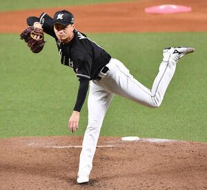 ソフトバンク対ロッテ　ロッテ先発の毛利海大(撮影･岩下翔太)