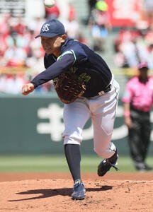広島対ヤクルト　ヤクルト先発の石原勇輝(撮影･加藤孝規)