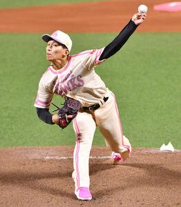 ソフトバンク対ロッテ　ソフトバンク先発の前田悠伍(撮影･岩下翔太)