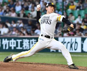 ソフトバンク対西武　ソフトバンク先発の藤原大翔(撮影･岩下翔太)