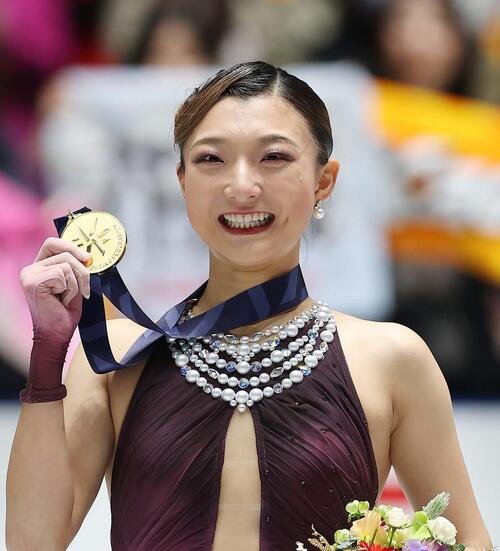 フィギュアスケート女子の坂本花織(2025年12月撮影)