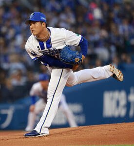DeNA対中日　DeNA先発の島田舜也(撮影･水谷安孝)