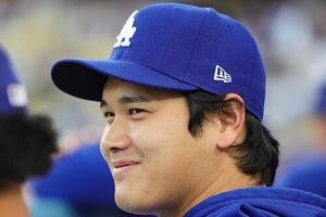 今季初めてスタメンを外れたドジャース大谷(AP)