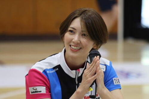 カーリング教室に参加したフォルティウス吉村紗也香(撮影･保坂果那)