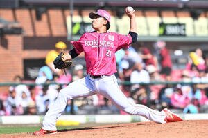 楽天対ソフトバンク　楽天先発の早川隆久(撮影･滝沢徹郎)