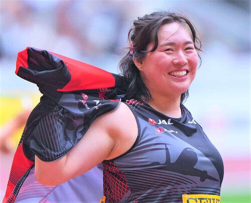 陸上女子やり投げの北口榛花(2025年5月撮影)