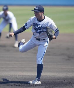 春季関東大会　文星芸大付対東京学館浦安　先発の東京学館浦安･大家雅史(撮影･小島史椰)