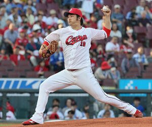 広島対DeNA　広島先発の床田寛樹(撮影･加藤孝規)
