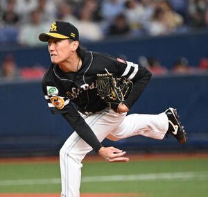 オリックス対ソフトバンク　力投するソフトバンク大津亮介(撮影･和賀正仁)＝2026年5月19日
