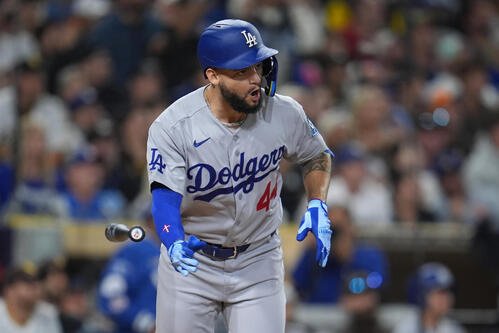 9回、決勝打となる右犠飛を放ったパヘス(AP)
