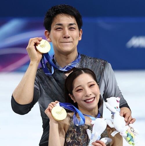 フィギュアスケート･ペアの三浦璃来さん、木原龍一さん組(2026年2月撮影)