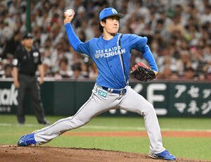 ソフトバンク対日本ハム　日本ハム先発の北山亘基(撮影･林敢治)