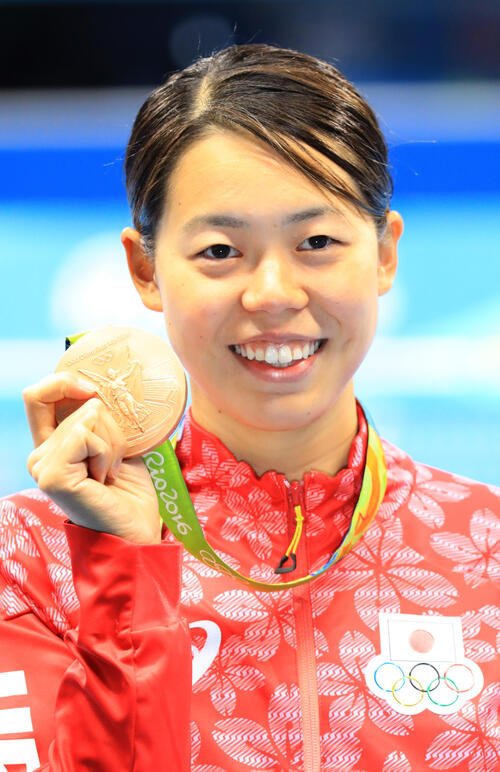 リオデジャネイロ五輪　競泳女子200メートルバタフライ表彰式　星奈津美さん(16年8月撮影)