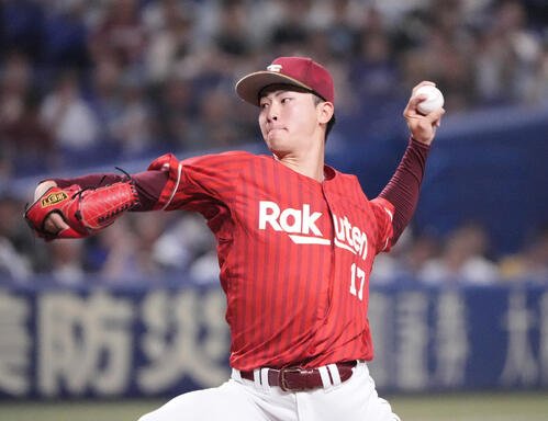 プロ野球交流戦中日対楽天　1回裏、登板する楽天先発の古謝樹(撮影･森本幸一)＝2026年5月27日