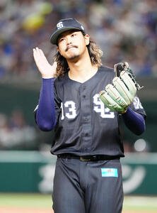 交流戦　西武対DeNA 7回表DeNA1死一、二塁、京田陽太を右飛に仕留めた高橋光成(撮影･江口和貴)＝2026年5月29日