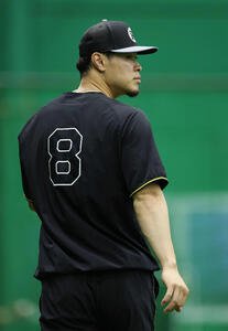練習に臨む阪神佐藤輝明(撮影･前田充)＝2026年6月8日