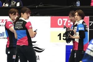 カーリング日本選手権　女子1次リーグ　フォルティウス対北海道銀行　敗れたフォルティウス(撮影･宮地輝)