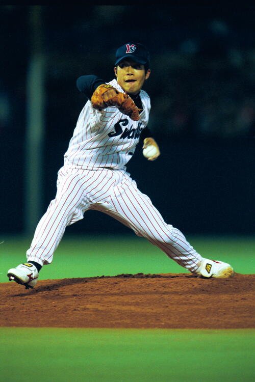 ヤクルト時代の藤井秀悟氏(2001年4月撮影)