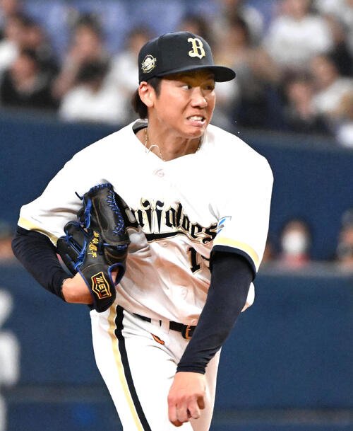 オリックス対ヤクルト　オリックス先発の曽谷龍平(撮影･石井愛子)