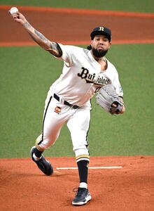 オリックス対ヤクルト　オリックス先発のアンダーソン･エスピノーザ(撮影･石井愛子)