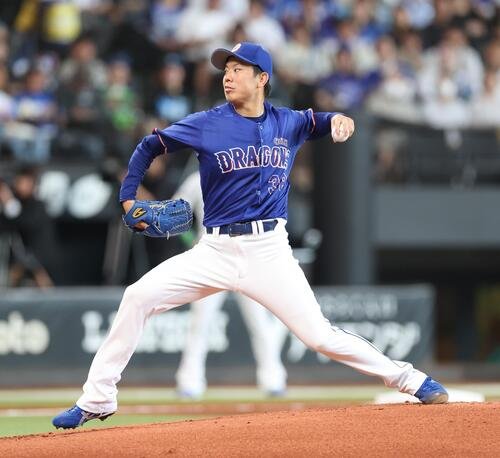 日本ハム｣対中日　中日先発の松葉貴大(撮影･黒川智章)