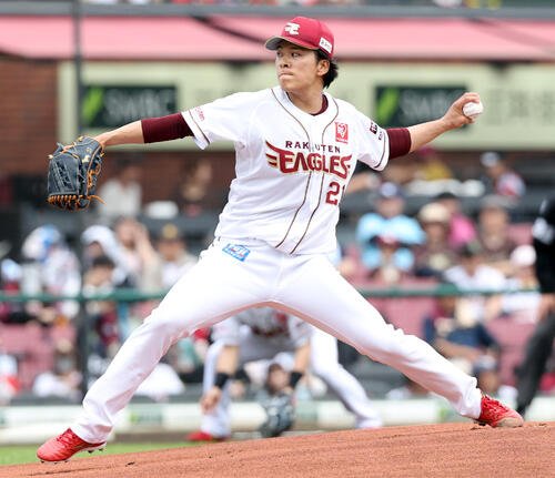 楽天対広島　楽天先発の早川隆久(撮影･浅見桂子)