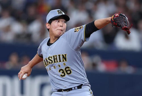 オリックス対阪神　阪神2番手の畠世周(撮影･前田充)