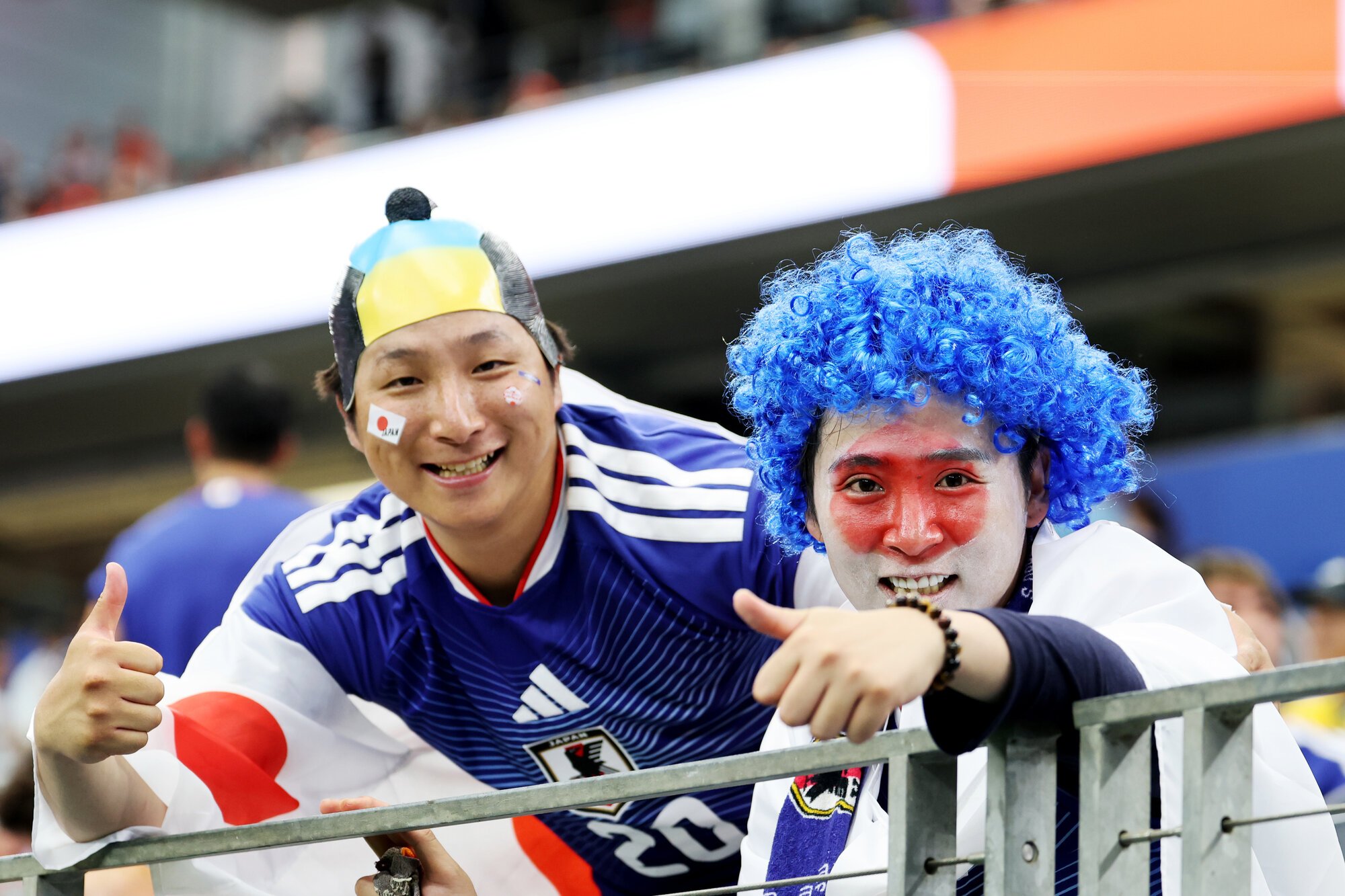 サッカーワールドカップ北中米大会　グループF　オランダ―日本　試合前、盛り上がる日本のサポーター=2026年6月15日、米国･ダラス近郊、内田光撮影