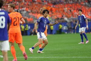 W杯北中米大会　1次リーグ　第1戦　日本対オランダ　後半、ゴールを決めた中村敬斗(撮影･足立雅史)