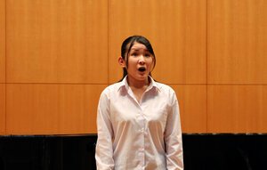 選ばれた尾美沙奈さん=2026年6月17日、長野県小諸市の小諸義塾高校、小山裕一撮影