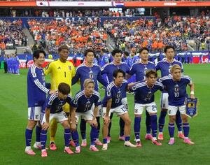 W杯北中米大会　1次リーグ　第1戦　日本対オランダ　試合前、集合写真に納まる日本代表の選手たち(2026年6月撮影)