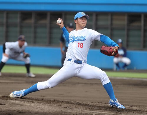 A組で先発した青学大･鈴木泰成(撮影･柴田隆二)