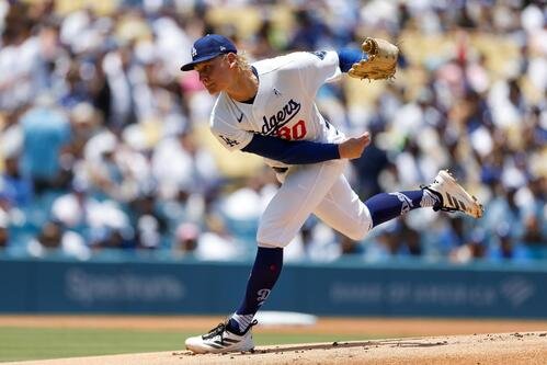 4回途中6失点でKOされたドジャースのシーハン(AP)