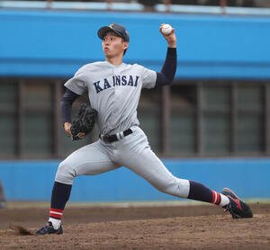 5回から登板したB組の関大･米沢友翔(撮影･柴田隆二)