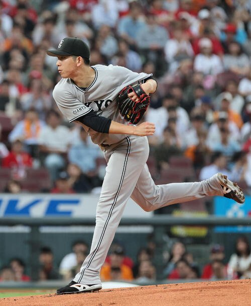 広島対巨人　巨人先発の戸郷翔征(撮影･加藤孝規)