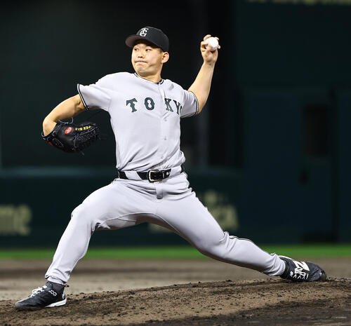 ファーム交流戦阪神対巨人　巨人2番手の小笠原慎之介(撮影･上田博志)