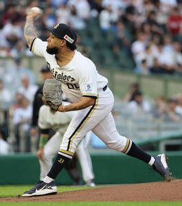 オリックス対楽天　オリックス先発のアンダーソン･エスピノーザ(撮影･西尾就之)