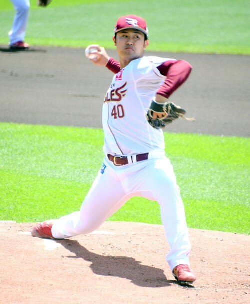 ファーム･リーグのオリックス戦に先発した楽天江原雅裕