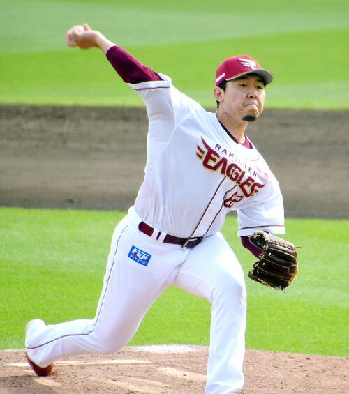 ファーム･リーグのオリックス戦に登板した楽天西口直人