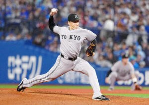 DeNA対巨人　巨人2番手の大勢(撮影･江口和貴)